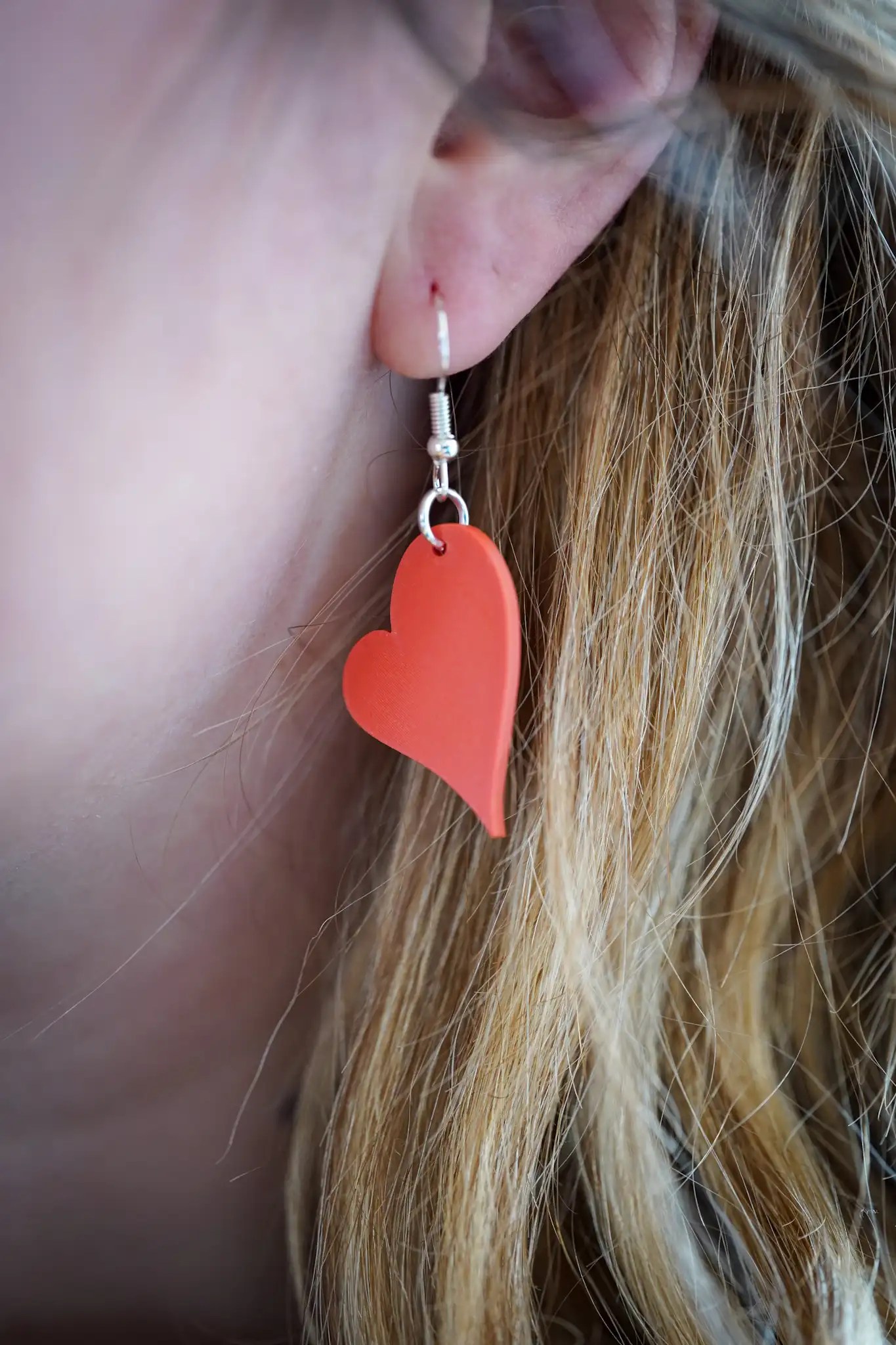 Boucles d'oreilles pendantes - Coeur -collection annuelle - Spoolio