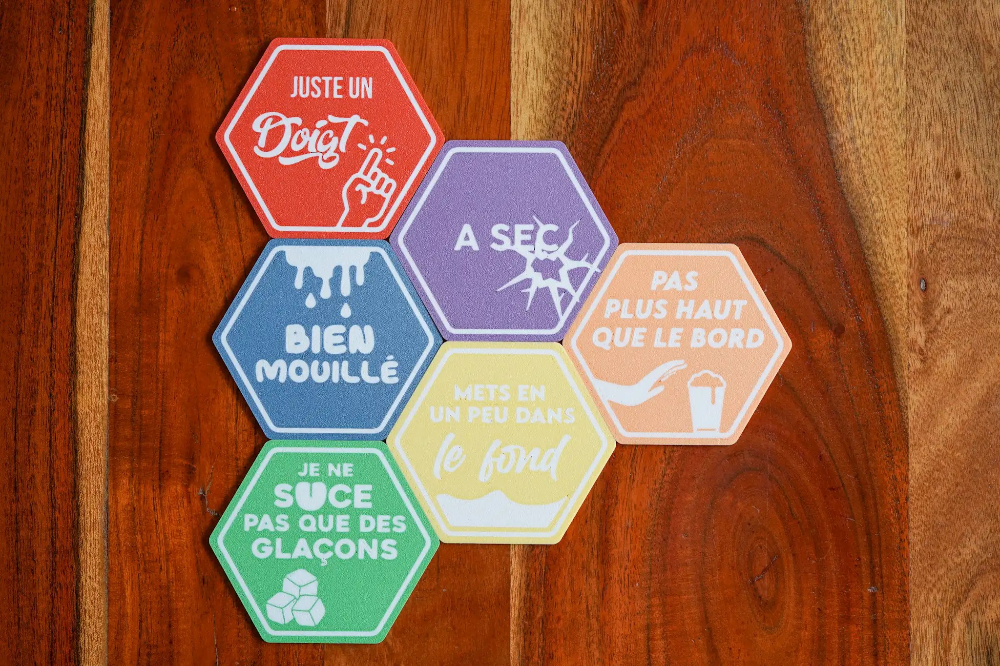 set de sous-verres collection "comment je te le met?" - spoolio