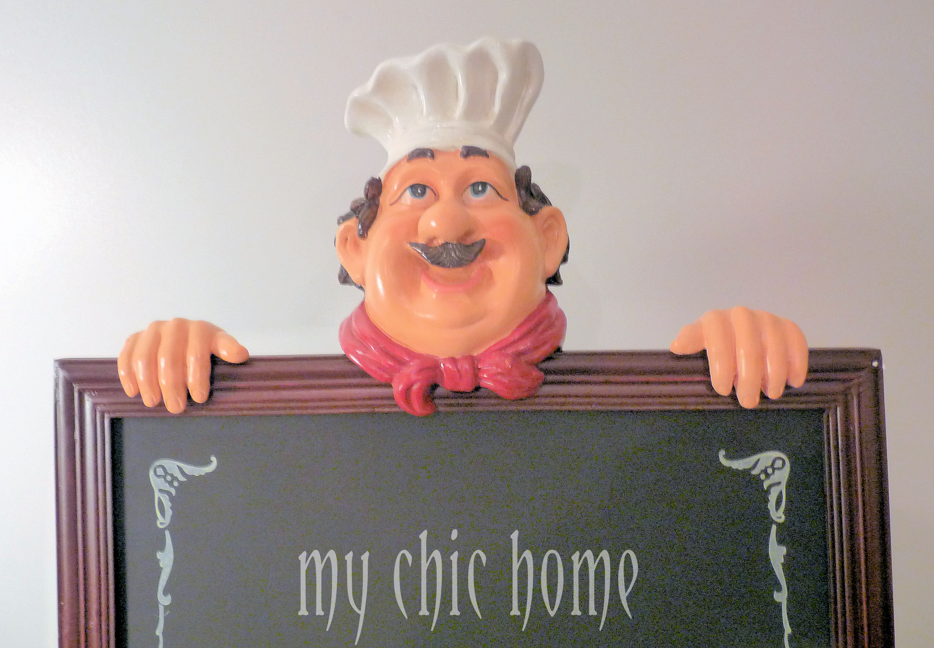 Chef Chalkboard Menu Black Board Resturant Sign