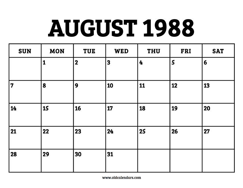 August 1988 Roman Catholic Saints Calendar Explore this August Moon Phase Calendar by clicking on.