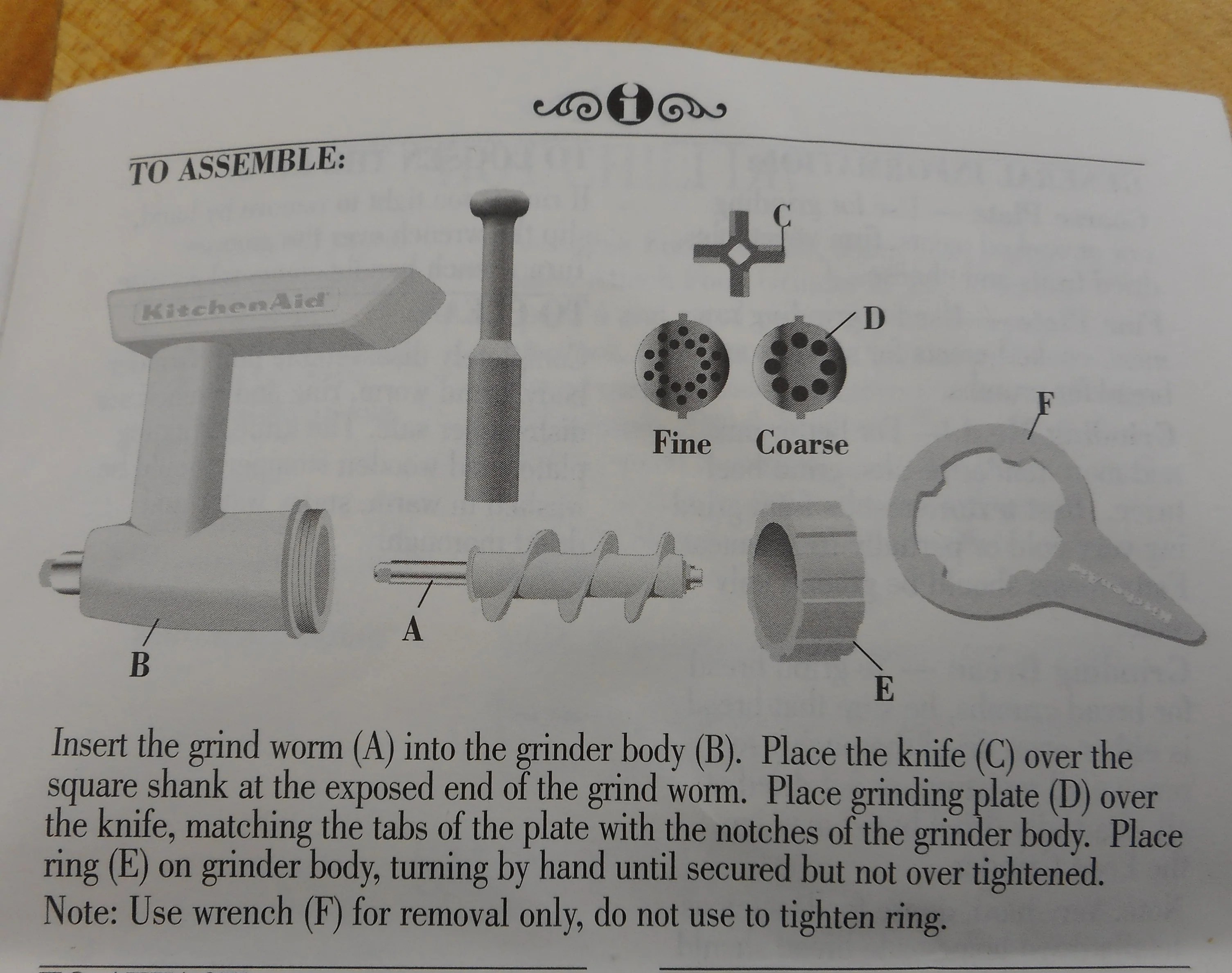 Kitchenaid Fga Food Grinder Assembly Instructions Olde Kitchen Home