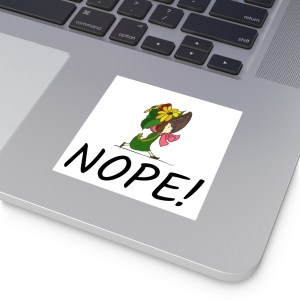 'NOPE' Square Vinyl Stickers