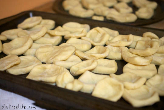 shaped fastnacht kinkling dough ready for fryer