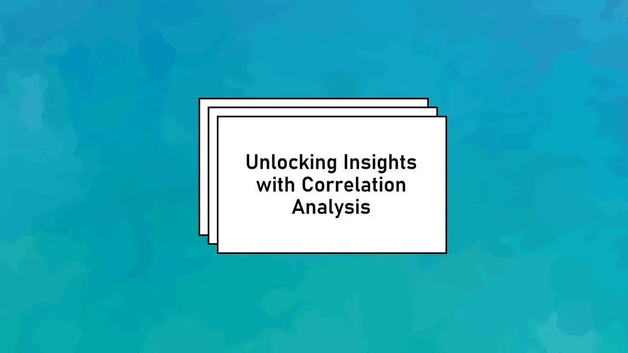 Correlation analysis