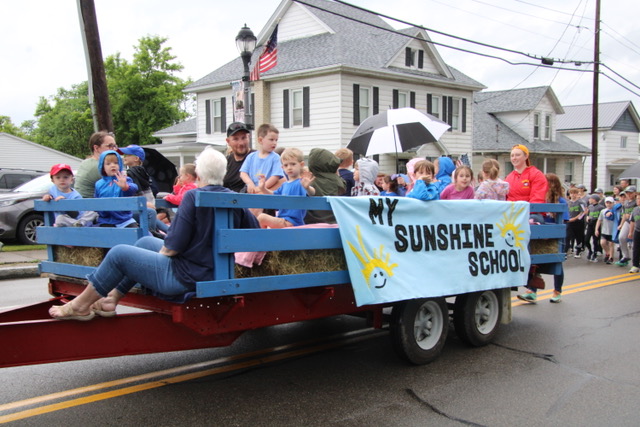 (Rick Miller/Olean Star) Children from My Sunshine School Allegany ride in the Allegany Memorial Day Parade.