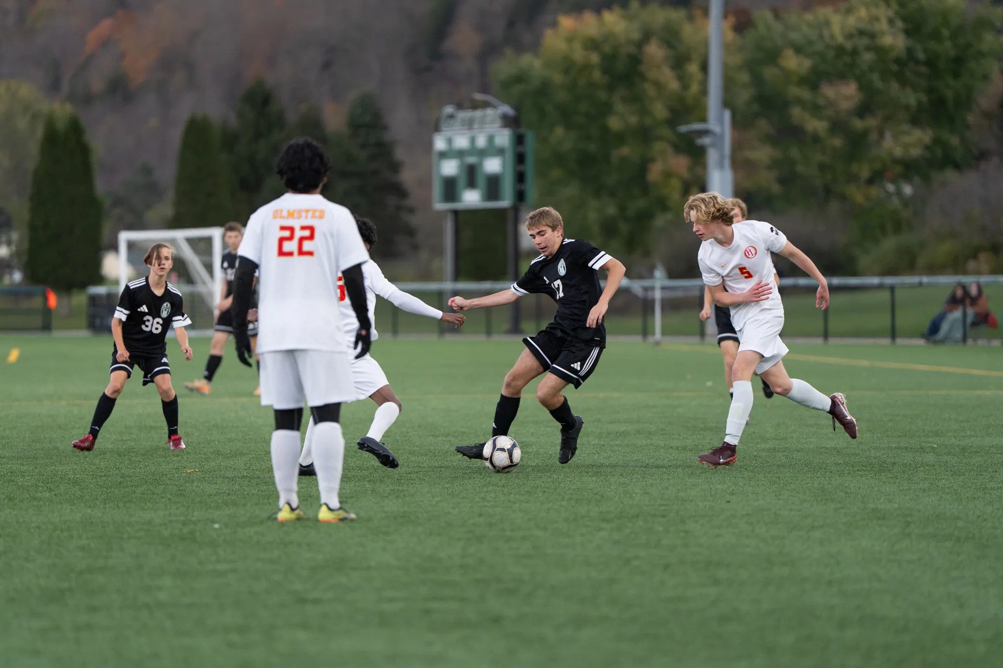 Allegany-Limestone's Ryan Richards pedals through the defense during the Gators' win in the first round of the Class B playoffs. | Photo by Hunter O. Lyle
