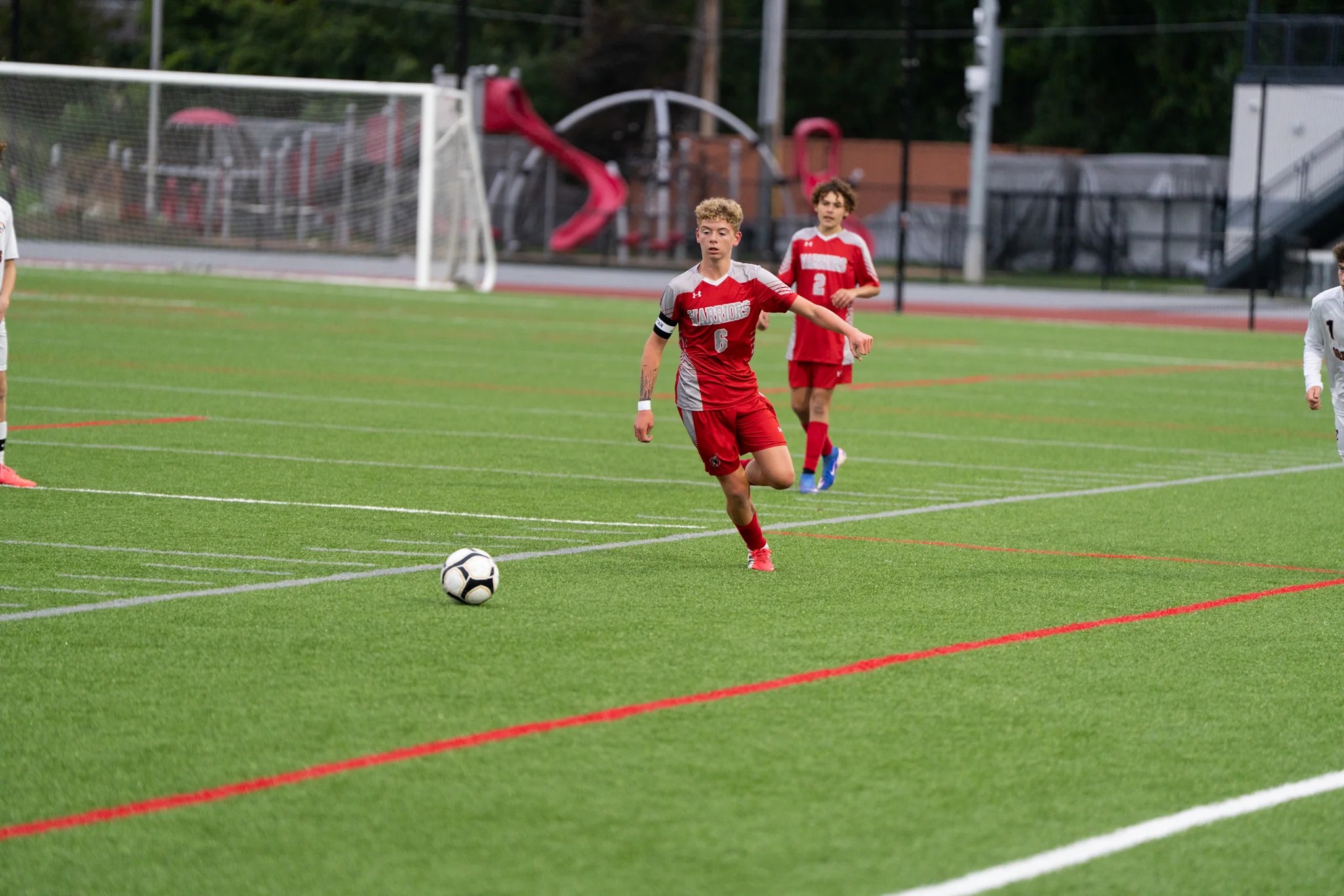 FILE -- Salamanca's Taylor Hayes tracks down a loose ball during the Warriors' loss to Cassadaga Valley on Wednesday, Oct. 7. On Tuesday, Salamanca's season came to an end against Tapestry. | File photo by Hunter O. Lyle