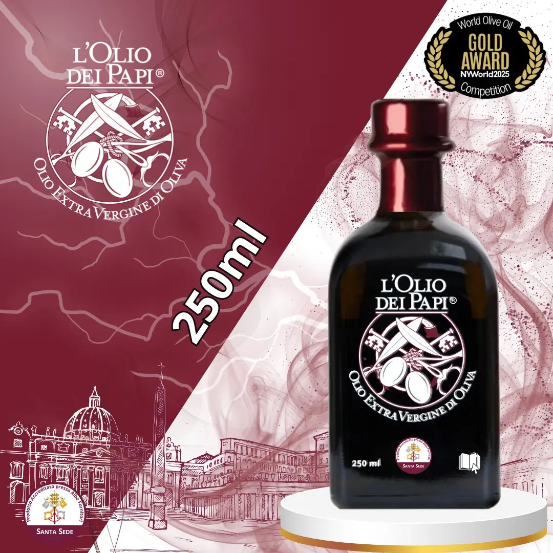 Bottiglia da 250ml di olio extra vergine Olio dei Papi.