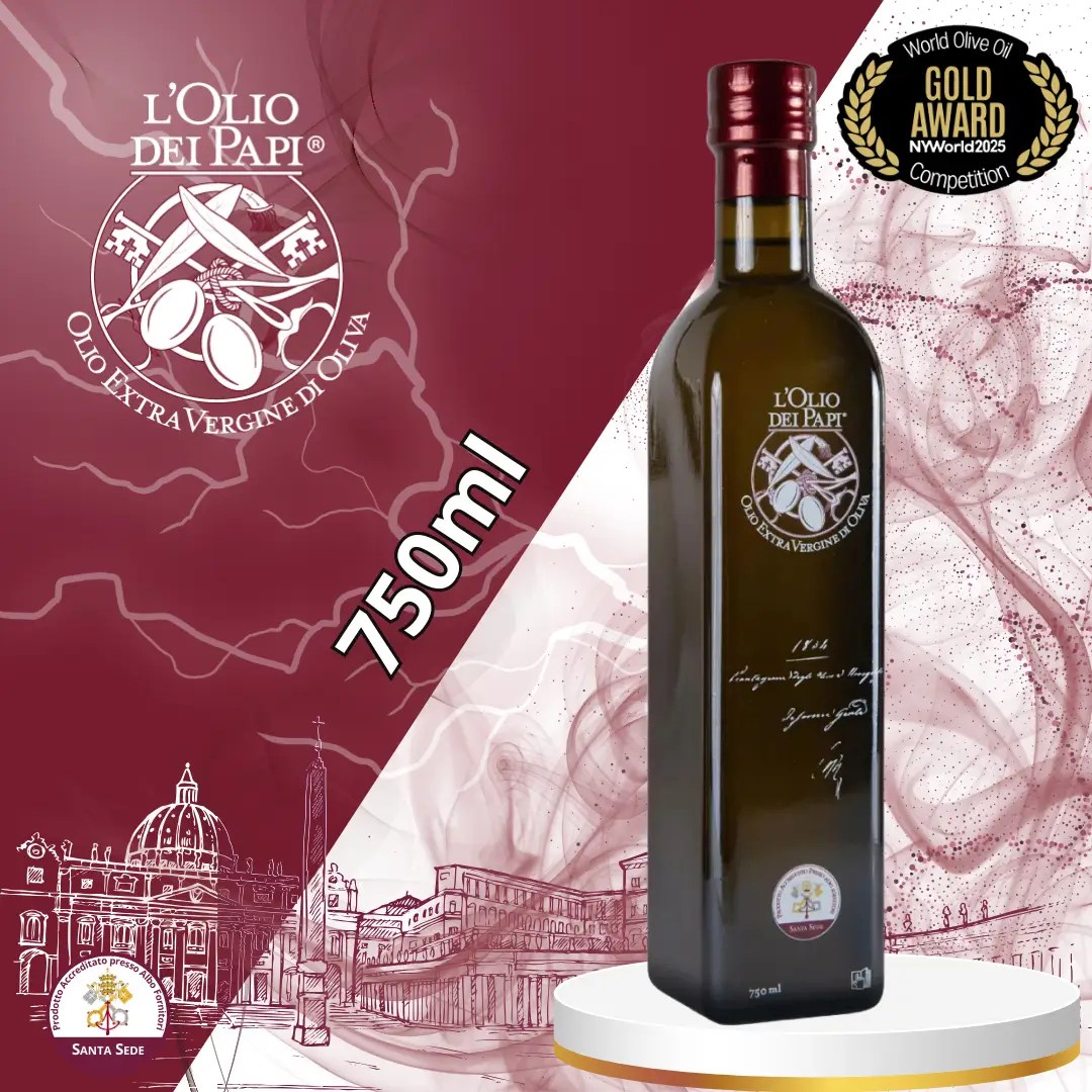 Bottiglia da 750ml di olio extra vergine Olio dei Papi.