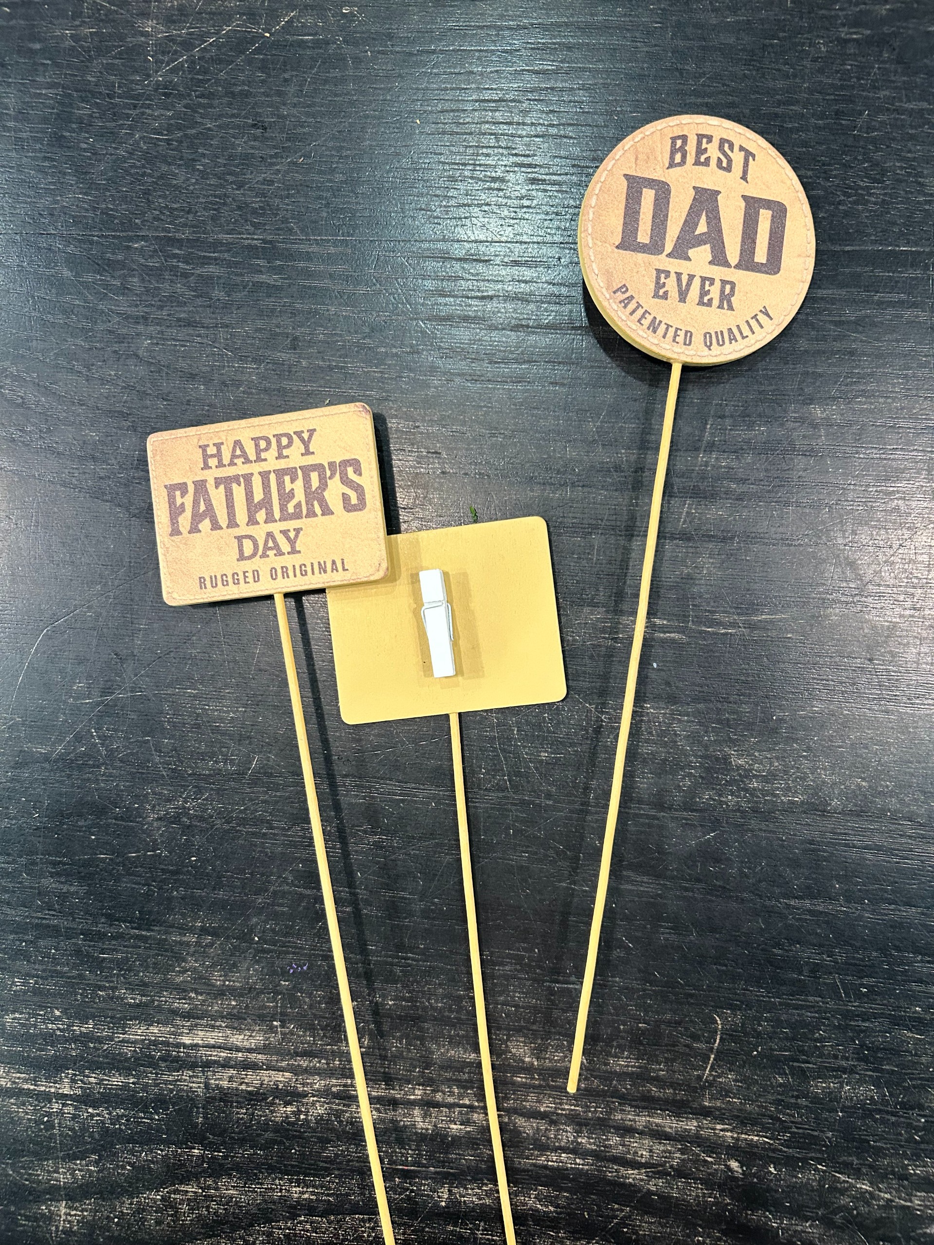 Father's Day Wooden Clip Pick