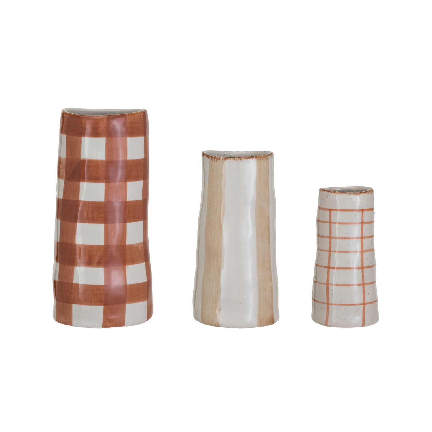 Hand-Painted Stoneware Vase