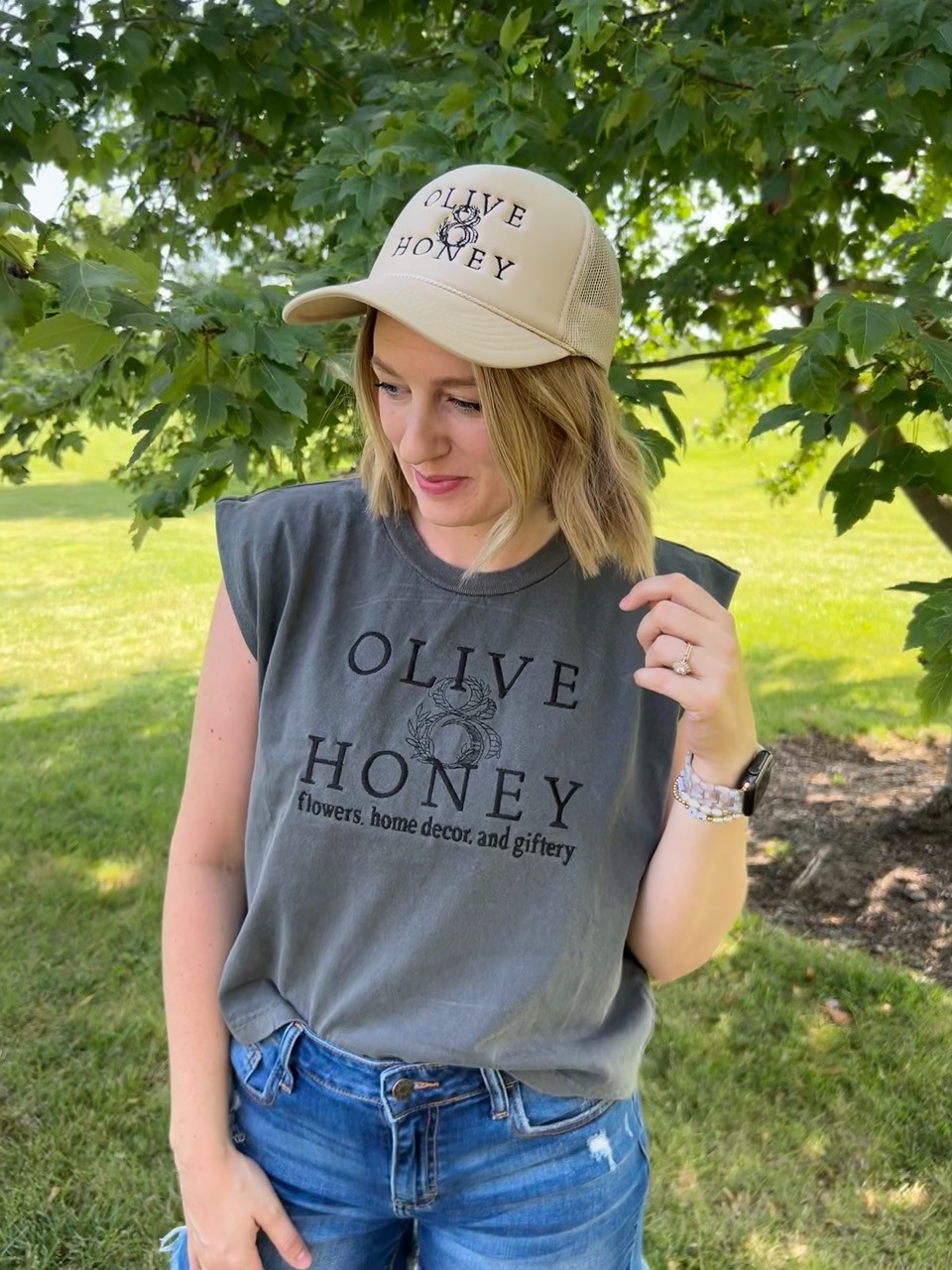 O&H Embroidered Muscle Tee