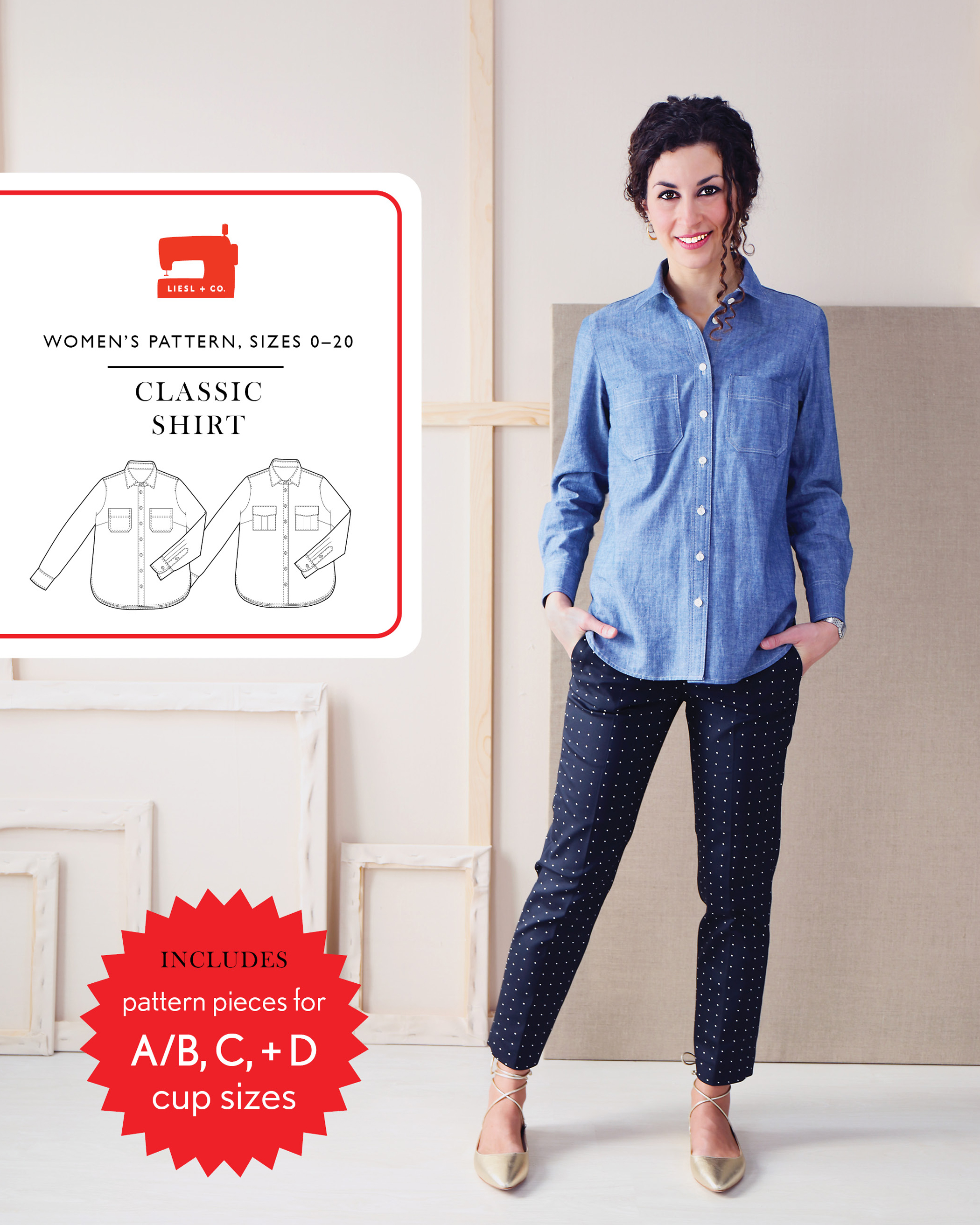 Introducing the liesl + co. classic shirt sewing pattern