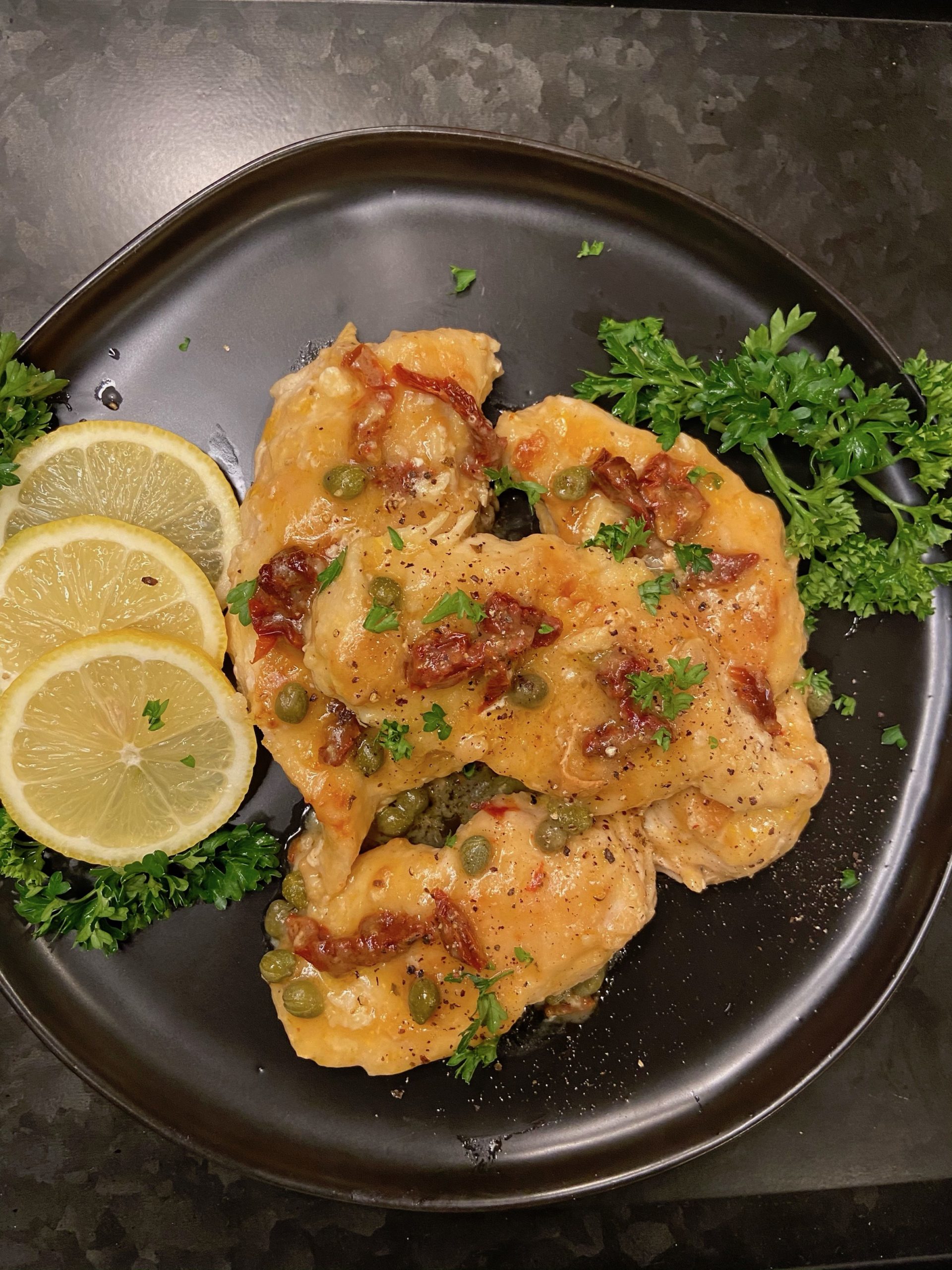 Chicken Piccata with Sun-dried Tomatoes
