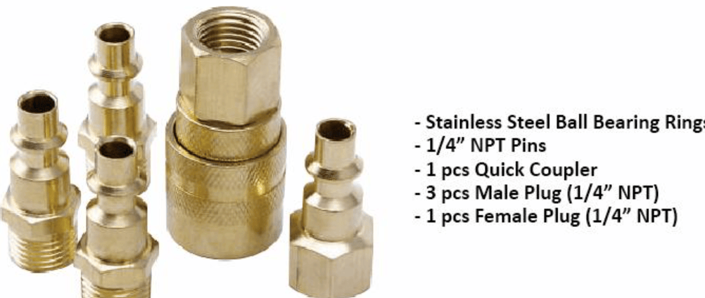 5pcs Brass Quick Coupler Connector Set