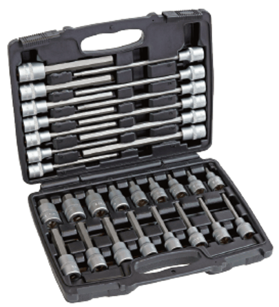 30 Pcs 1/2” Dr. Hex Bits Socket Set