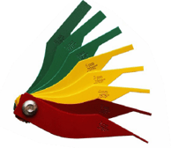 Brake pad thickness gauge