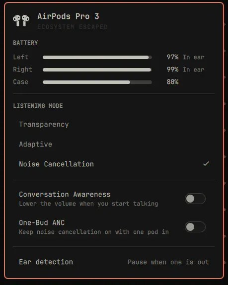 AirPods plugin screenshot