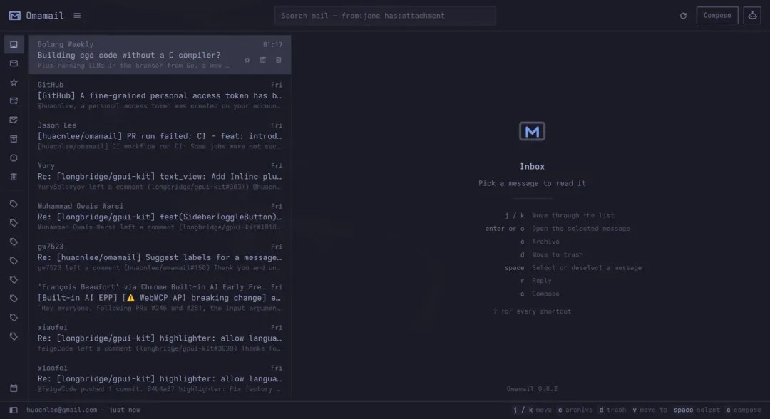 Omamail plugin screenshot