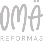 Logo corporativo blanco de Oma Reformas