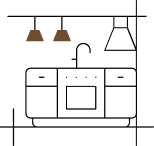 Icono representativo de diseño de cocinas