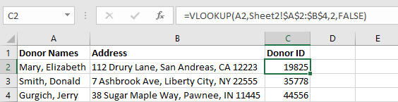 VLOOKUP is afantastic tool for nonprofit database managers.