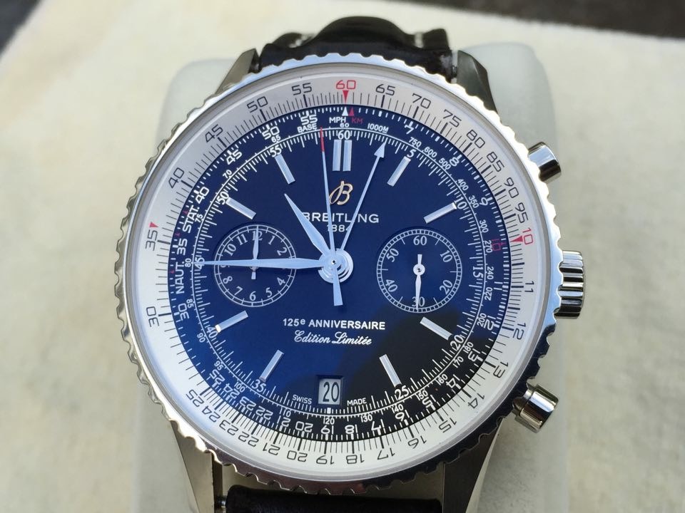 Breitling navitimer world chrono gmt 46mm black dial a24322 auto wristwatch . For Sale: Breitling Navitimer 125th Anniversary Limited