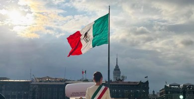 Claudia Sheinbaum Pardo en su primer discurso en el Zócalo.