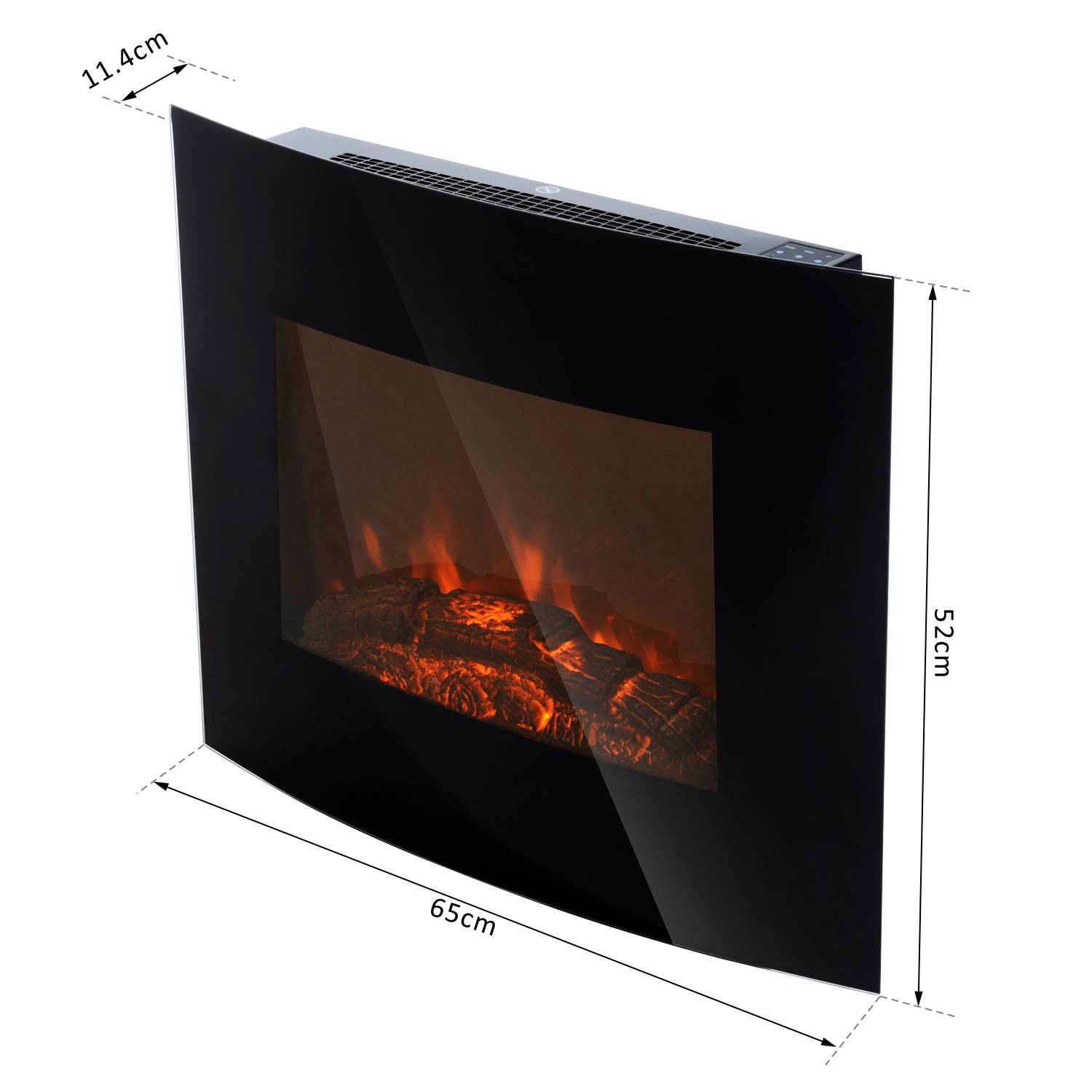 Lareira Eléctrica tipo Aquecedor de Parede 900W/1800W