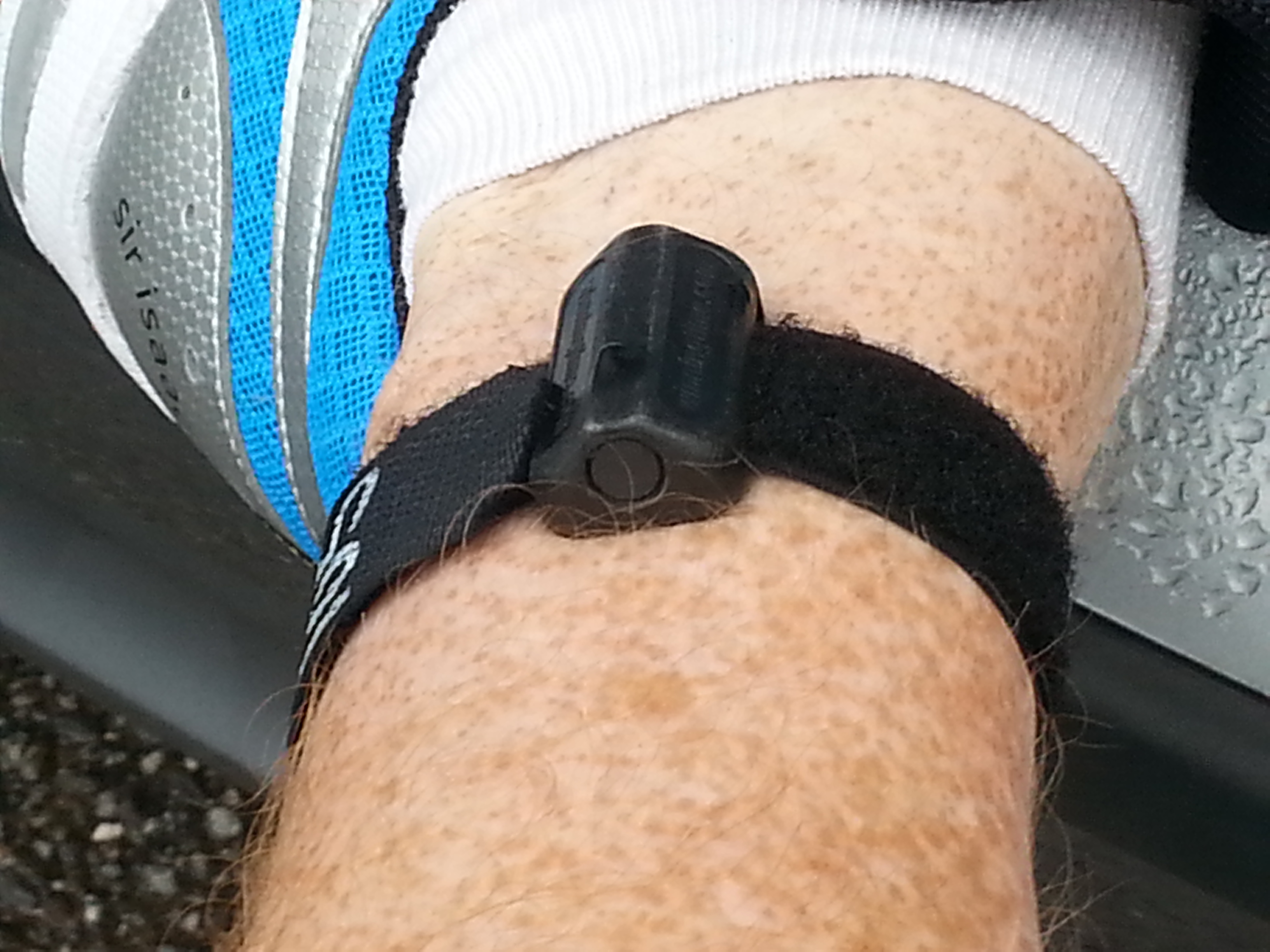 Ankle strap timing chip