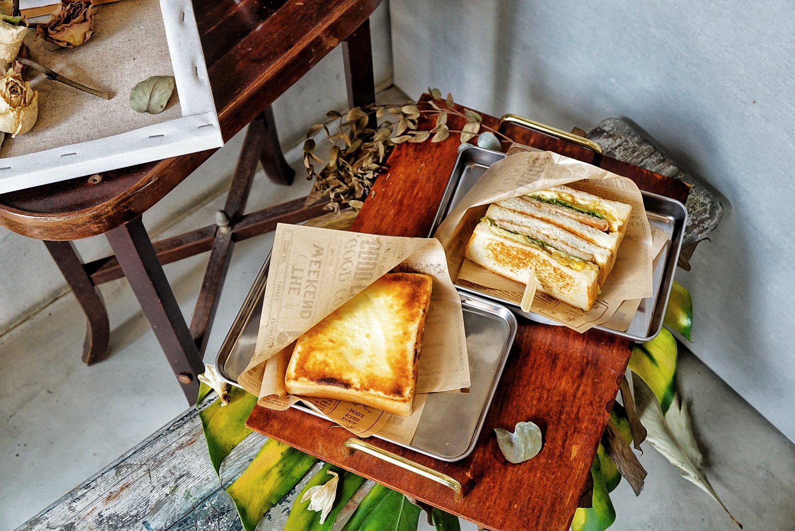 【台北中山早午餐】長板凳工作室 || 捷運行天宮站＂自製奶酥厚片