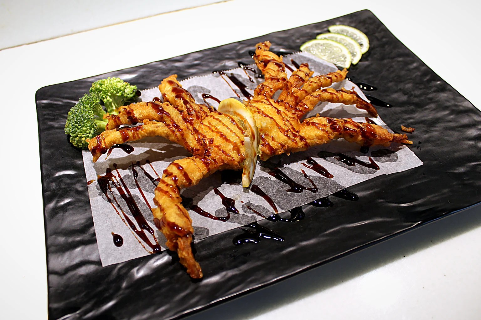 Crispy soft shell crab with eel sauce