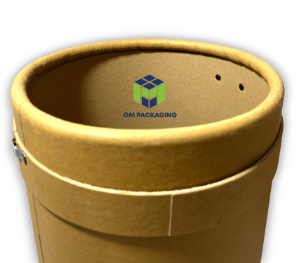Traditional round fibre drums for pharma industry in Delhi NCR. Strong, eco-friendly, and reliable packaging designed for safe storage and transport of pharma products.