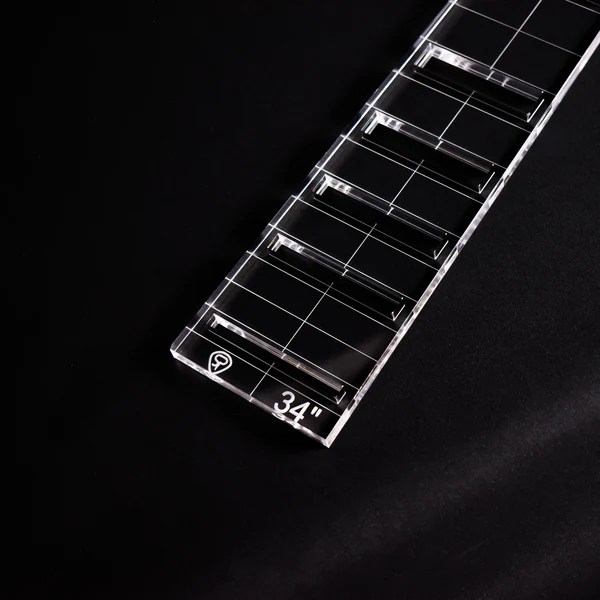 Guitar fretboard inlay acrylic template