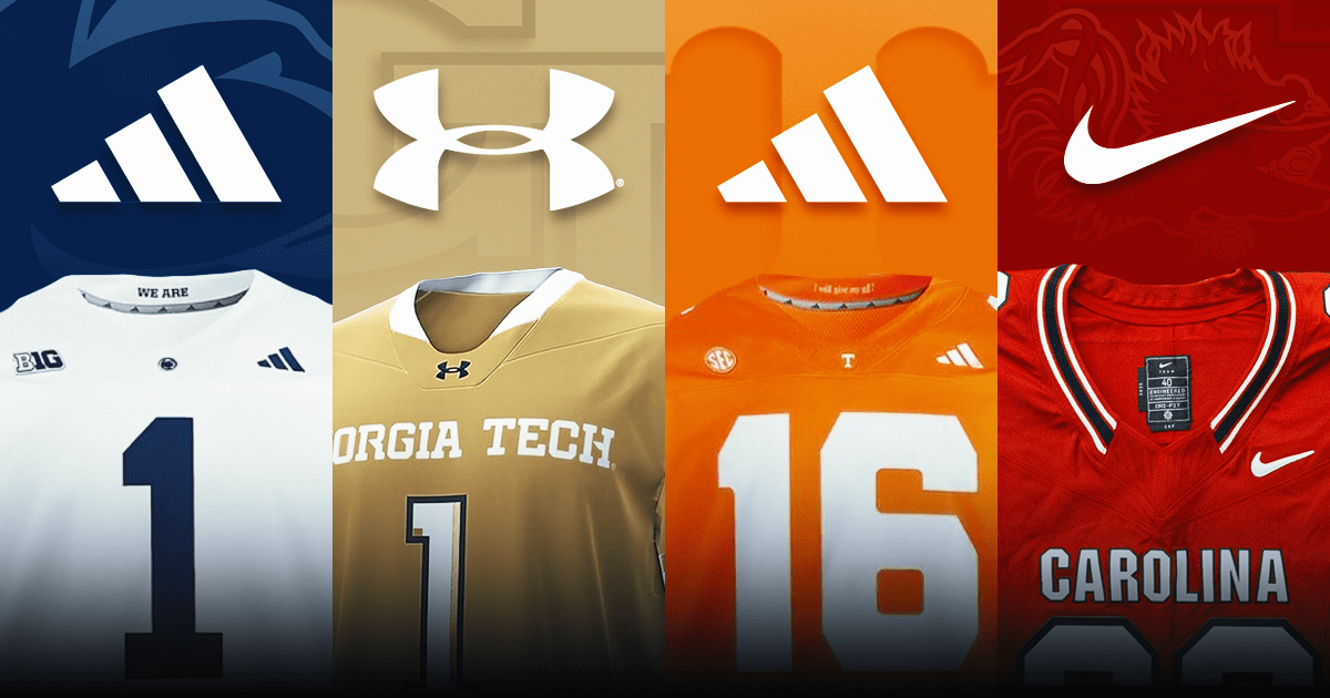 College Football Apparel Shakeup: Penn State, Georgia Tech, South Carolina & Tennessee Switch Brands (2026)
