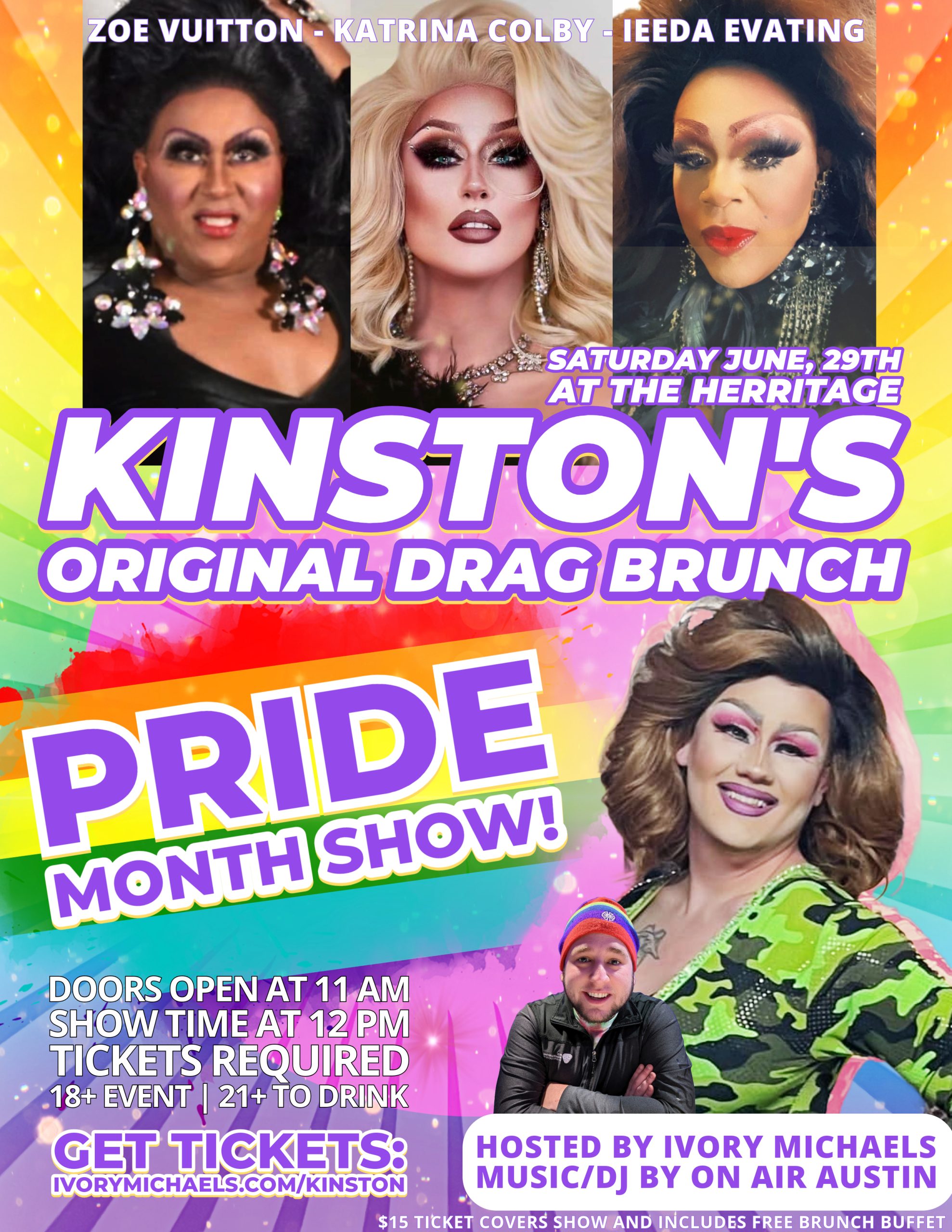 Kinston's Original Drag Brunch Pride June 29th 2024