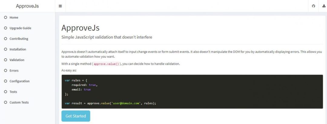 APPROVEJS - JavaScript Validation
