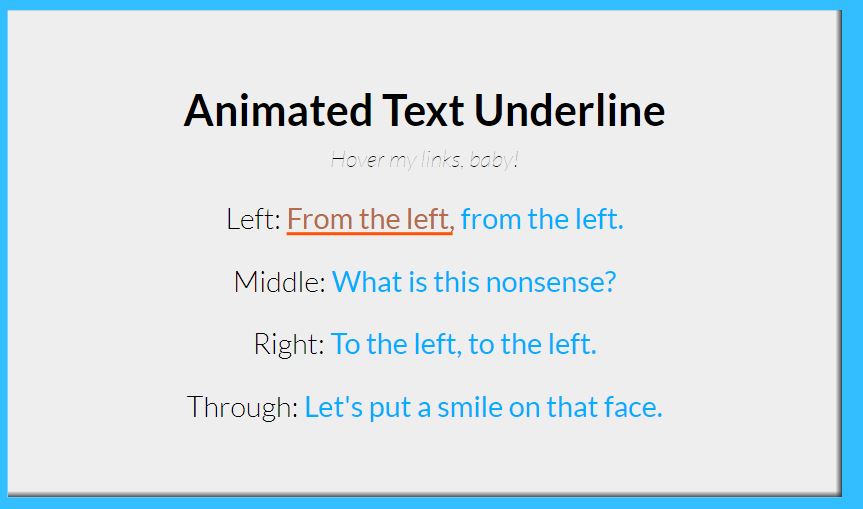 7+ CSS Animated Text Underline Effect OnAirCode