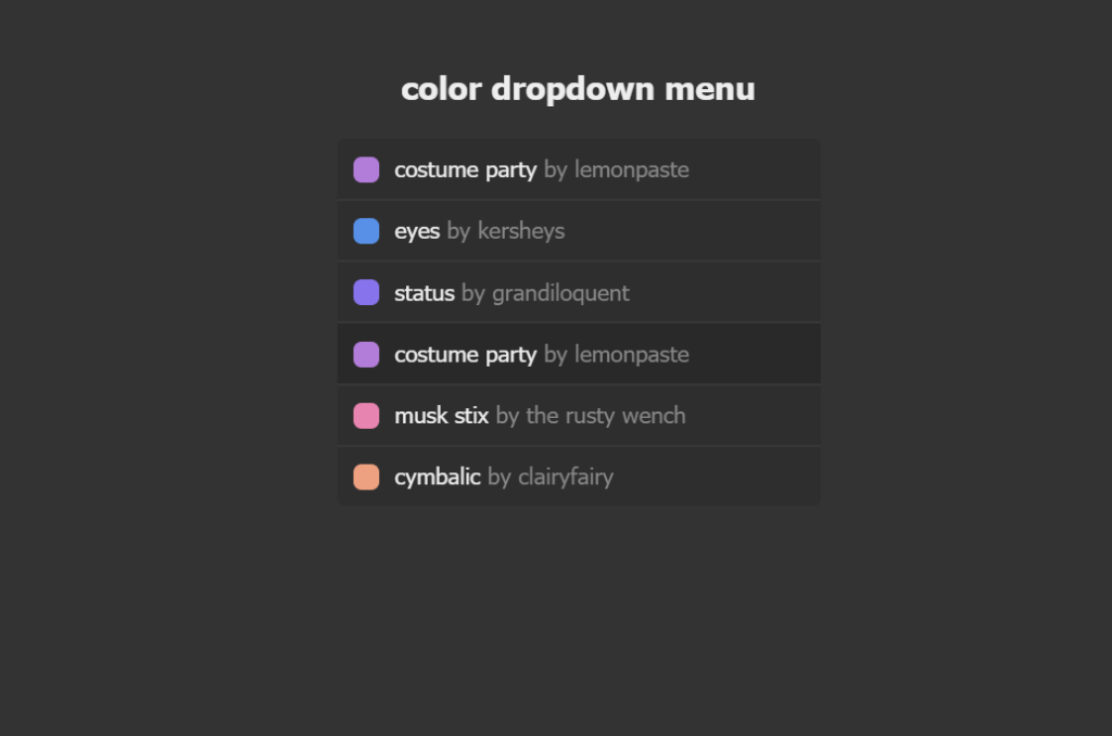 Dropdown Menu Using CSS3 and JavaScript