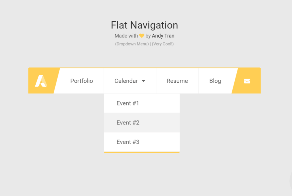 Flat Java Script Navigation Menu Code Snippet