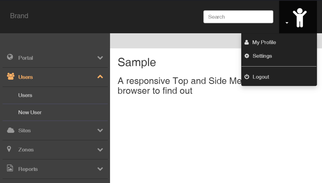 JavaScript Side Bar Dropdown Menu
