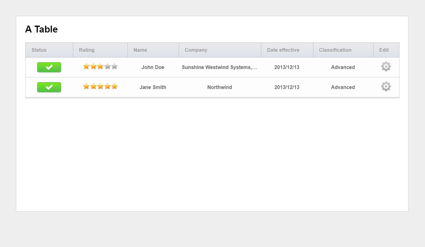 18+ JavaScript Table Design Examples - OnAirCode