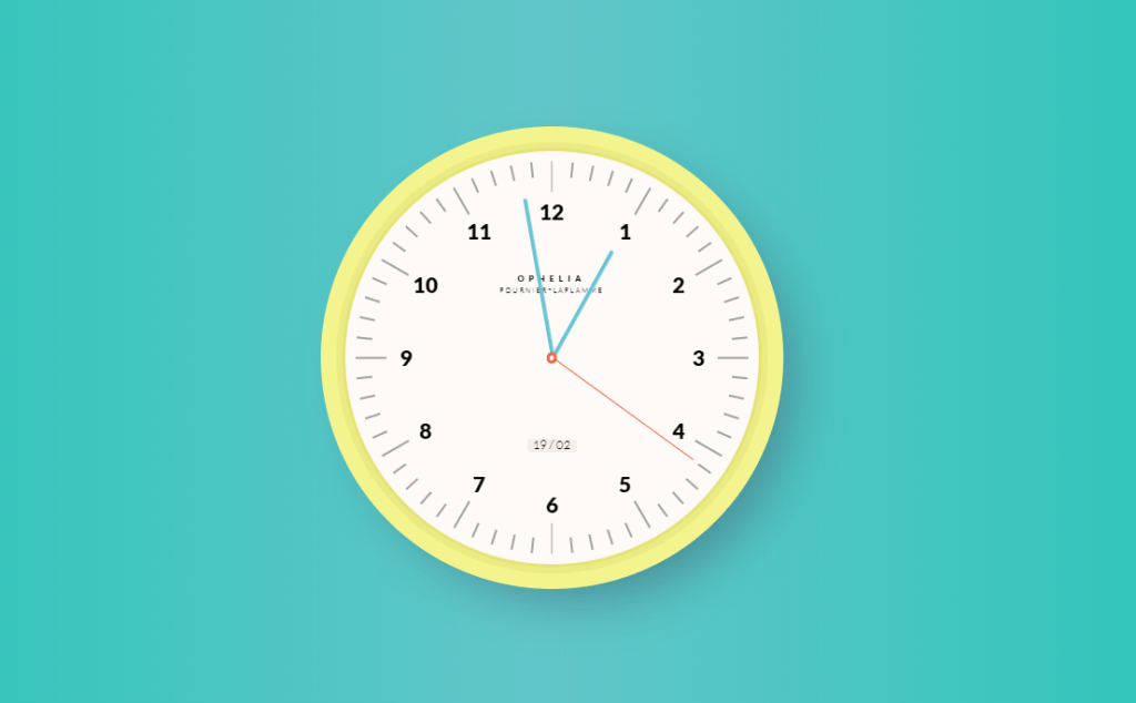 Animated JavaScript/JS clock