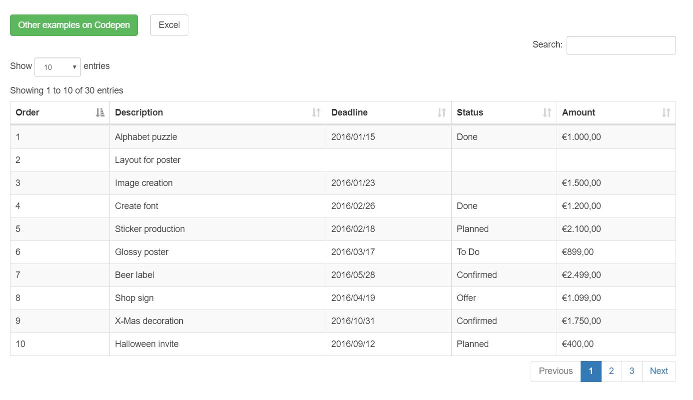 DataTables Excel Cell Style with JavaScript 