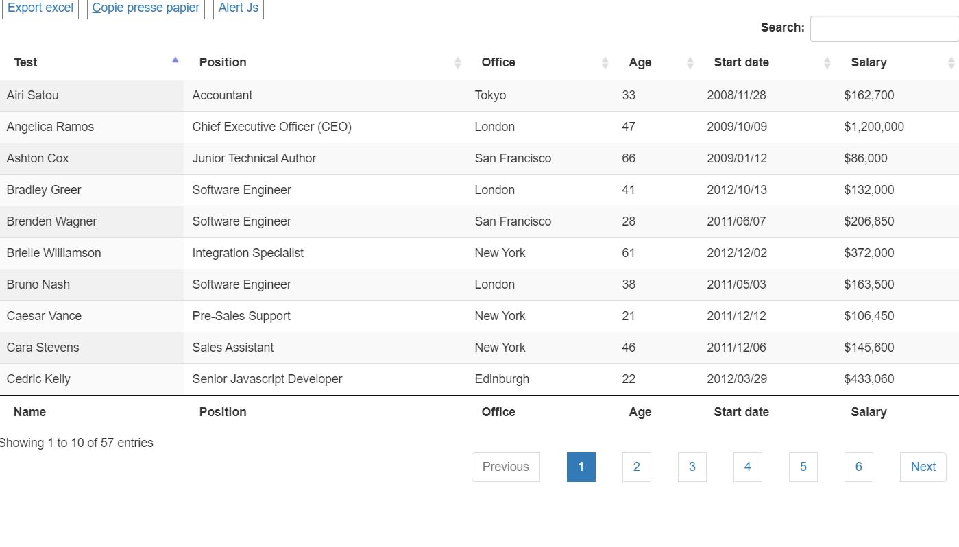 18+ JavaScript Datatable Design Code Examples - OnAirCode