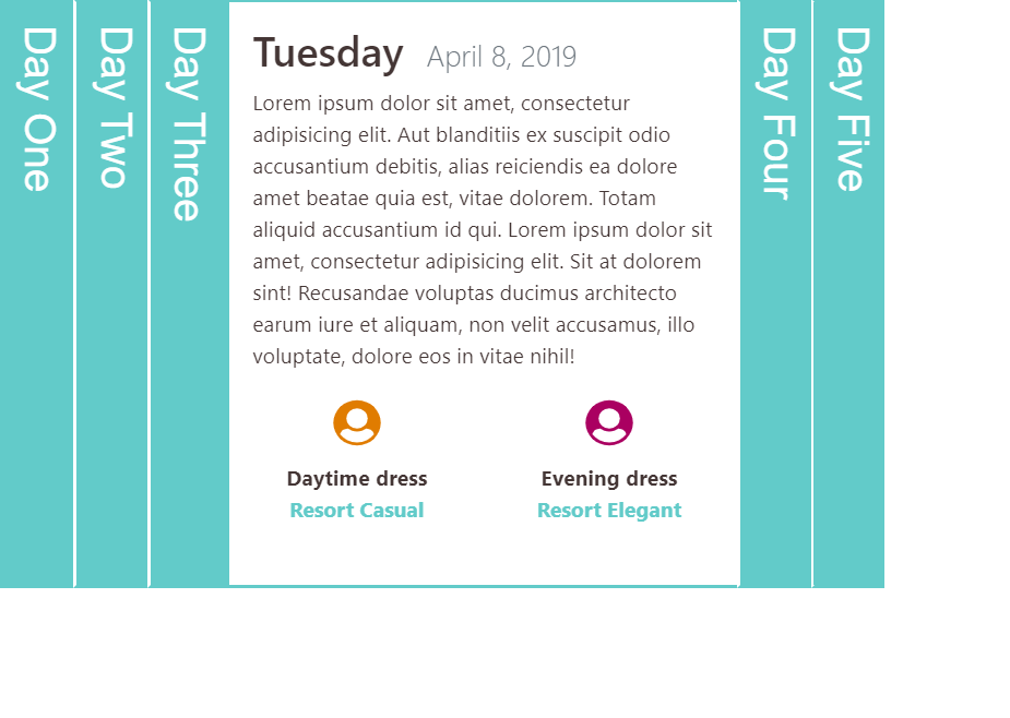 Horizontal Accordion Example