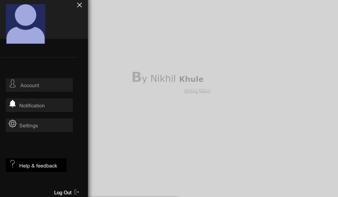 JavaScript/JS Slide Out Menu