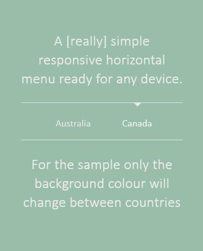 Simple Responsive Horizontal Menu Design