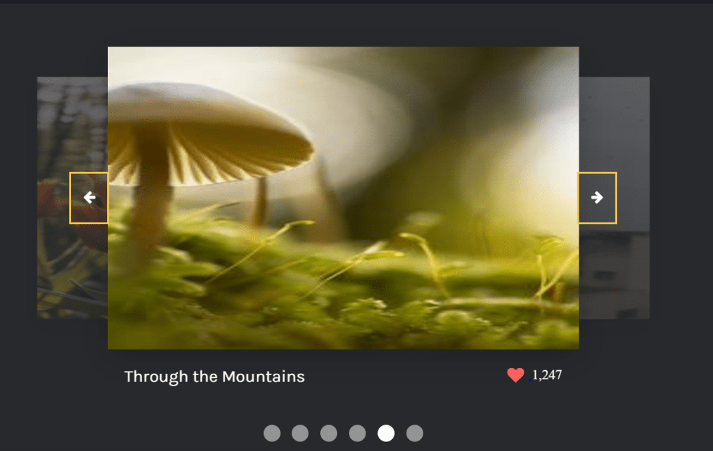 Perspective view JavaScript JS carousel slider