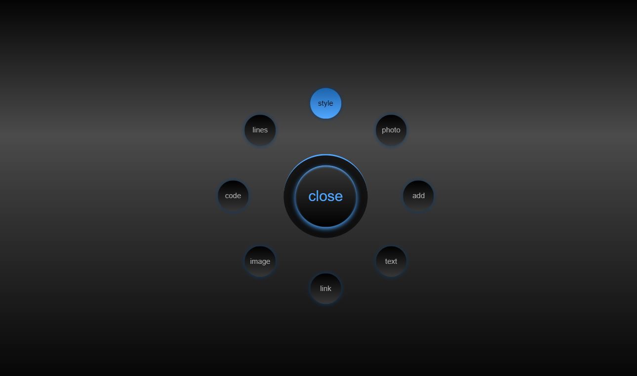 30+ JavaScript Circle Menu Examples - OnAirCode
